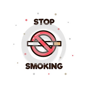 Stop Smoking. Vector illustration.