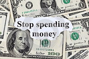 Stop spending money