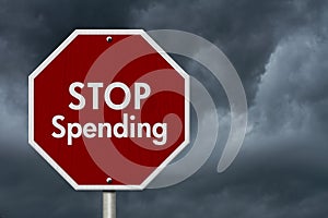 Stop Spending Road Sign