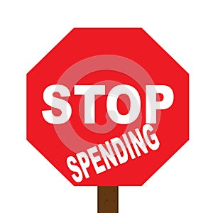 Stop spending sign