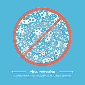Stop spread of viruses, bacterias and germs. photo