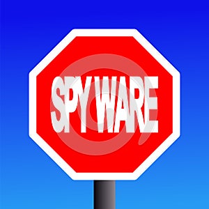 Stop spyware sign