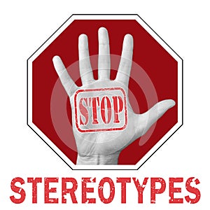 Stop stereotype conceptual illustration