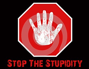 Stop The Stupidity Illustration photo