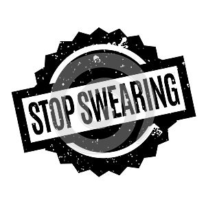 Stop Swearing rubber stamp