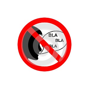 Stop talking vector sign.