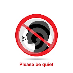 Stop talking vector sign