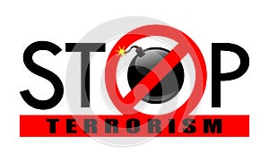 Stop terrorism banner