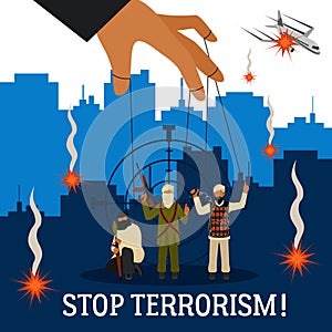 Stop Terrorism Illustration
