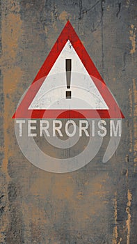 Stop terrorism sign