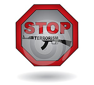 Stop the terrorism sign