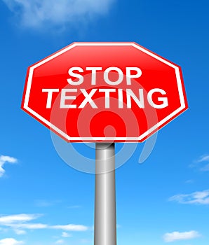 Stop texting concept.