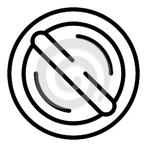 Stop theft icon outline vector. Fraud secure