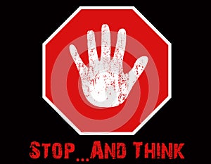 Stop And Think Illustration