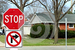 Stop Traffic Sign On Country Road