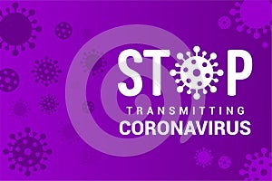 STOP TRANSMITTING CORONAVIRUS FREE VECTOR
