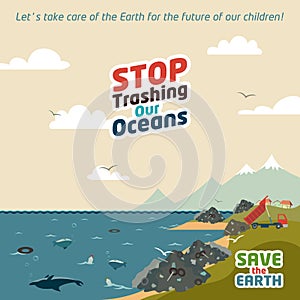 Stop trashing our oceans photo