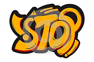 Stop typography vector and image