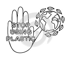 Stop using plastic logo