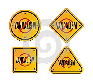 Stop vandalism - roadsigns