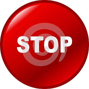 Stop vector red button