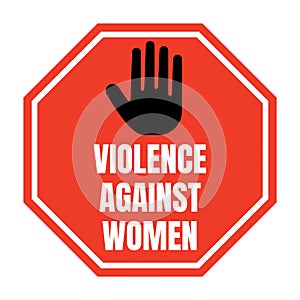Stop violence against women symbol