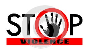 Stop violence banner