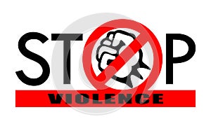 Stop violence banner