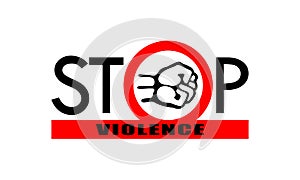 Stop violence banner