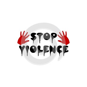 Stop Violence Poster.Stop Rape.Stop violence against womens And Girls.