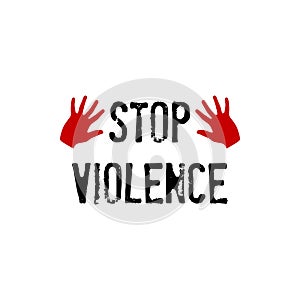 Stop Violence Poster.Stop Rape.Stop violence against womens And Girls.