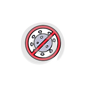 Stop virus,,bacteria.Health concept icon over white