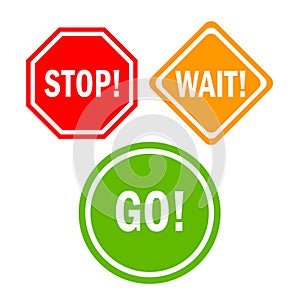 Stop wait go sign