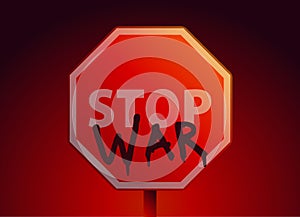 Stop war. Confrontation. Pacifism. Sign Symbol to Stop the War in the World. Vector Illustration