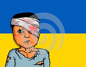 Stop War Crime Ukraine War Victim Children