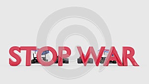 Stop the war infographic animation