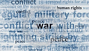 Stop war and peace news titles illustration