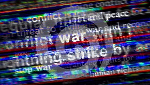 Stop war and peace news titles illustration