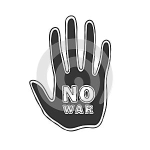 Stop war symbol icon. Calling No to War. Vector illustration