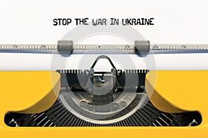 Stop the war in Ukraine concept.