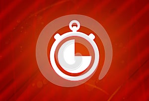 Stop watch icon isolated on abstract red gradient magnificence background