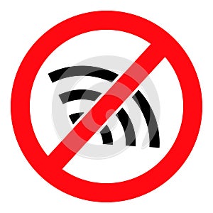 Stop Wi-Fi - Raster Icon Illustration