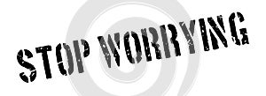 Stop worrying rubber stamp