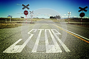 New Zealand Uncontrolled Level Crossing photo