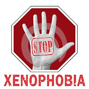 Stop xenophobia conceptual illustration