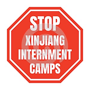 Stop Xinjiang internment camps symbol icon