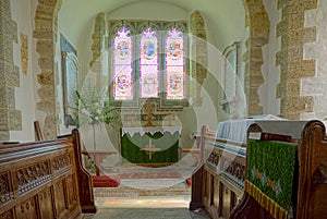 Stopham, Sussex, UK. St Mary The Virgin Church, interior