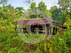 A stopover lodge for local people from OYAA village, WONDAMA city