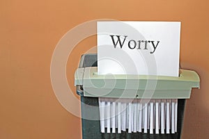 Stopping worry. photo