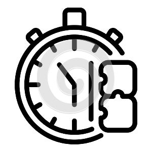 Stopwatch adaptation icon, outline style